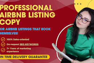 write professional airbnb listings in copywriting