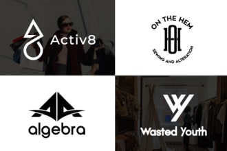 design urban streetwear fashion and minimal clothing logo