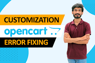 create, customize opencart store, fix errors