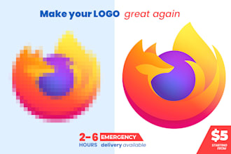 redraw logo to HD vector