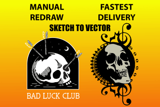 do vector of your photos drawing or sketch silhouette