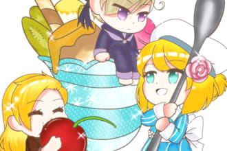 draw cute chibi kawaii character for your avatar