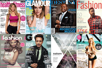 design professional magazine, magazine cover