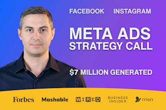 provide facebook instagram meta ads strategy consultation