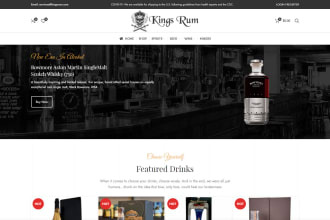 develop a winery, bar, beer, tobacco shop website