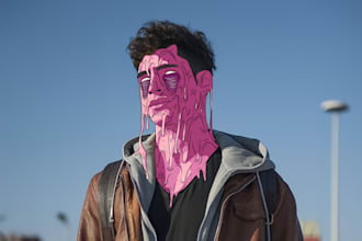 make your portrait photos cool and unique with  grime art