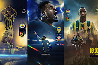 do design, match day, and sports player posters