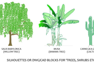 draw anything or create customized silhouettes or dwg blocks