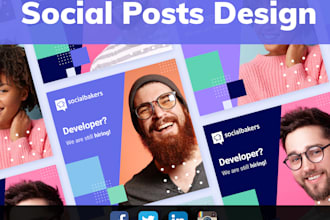 design facebook and instagram posts on canva or photoshop