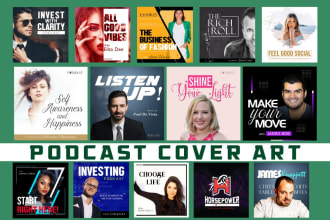 design creative podcast cover art 12hrs