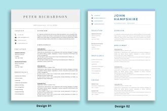 design resume, CV, templates in ms word, google docs, canva