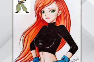 draw portrait, fanart in manga style