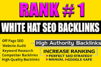 build 150 high quality SEO backlinks
