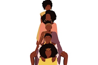 create a flat or minimalist illustration for you