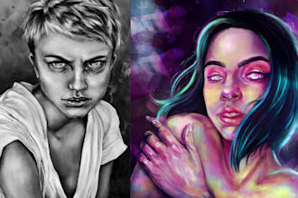 paint an amazing, professional portrait for you