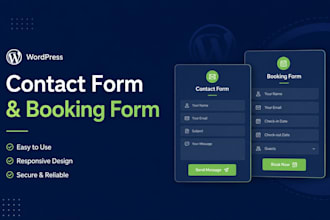 create a wordpress contact form and booking form