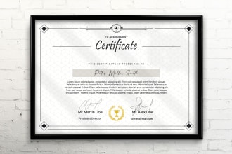 design amazing unique , custom certificate