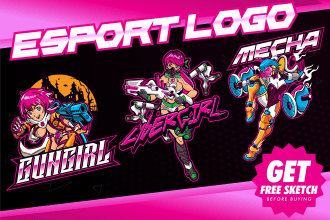 design awesome esport logo for game, cartoon, anime, twitch