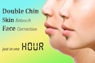 reduce double chin, skin retouch and make face, body slim