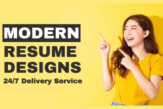 make modern style resume, cover letter template for you