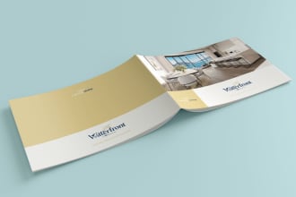 design luxury real estate commercial property brochure or home marketing booklet