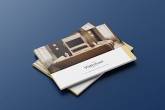design luxury real estate commercial property brochure or home marketing booklet