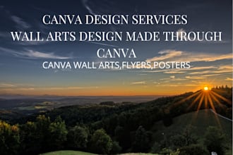 build elegant design by canva wall arts,flyers and posters