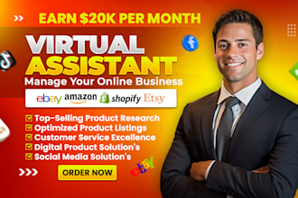 be your expert ebay amazon etsy shopify tiktok va