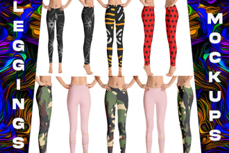 design attractive leggings socks t shirt for merchandise