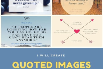 design motivational or inspirational quotes for instagram or social media
