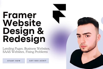 build a professional framer website design or framer landing page