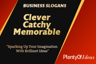 write catchy slogans, taglines and catch phrases for your business