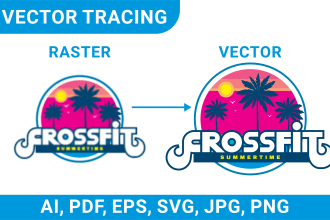 redraw,redo,vector trace logo or image