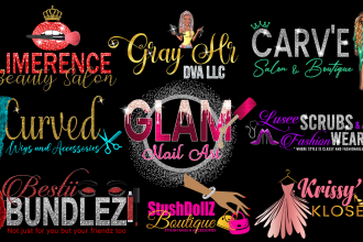 design classy glitter girly shiny feminine logo
