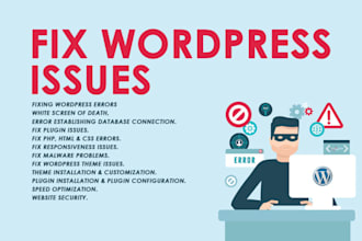fix wordpress, php errors, issues and customization