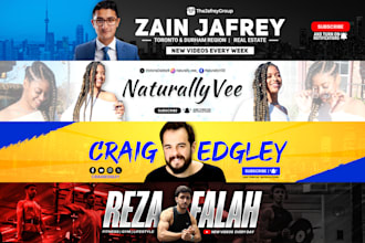 design a professional youtube banner for you