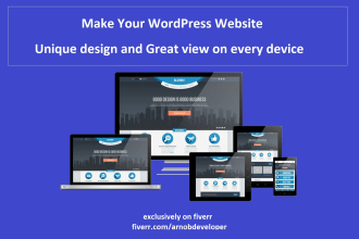 make single page website or design wordpress website