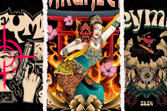 draw custom t shirt illustration, skateboard deck or whatever you want