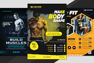 do gym flyer, fitness, sports, yoga and health flyer design