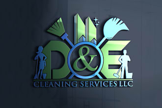 design modern cleaning service business  logo