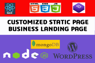 create a complete static website for you