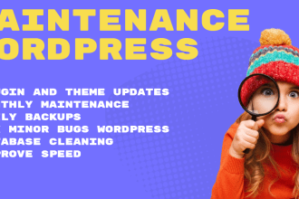do wordpress website maintenance and backup espaÑol english