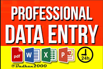 do all sorts of data entry