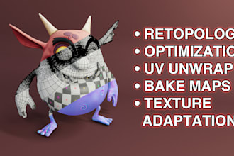 fix your 3d model, doing a retopology