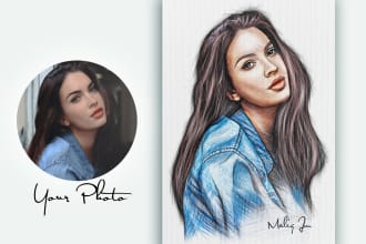 draw a unique colored sketch based on your photo in my style