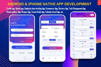 develop flutter and native android and ios mobile apps