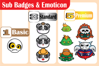 create emotes and sub badges for twitch or discord