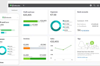 do bookkeeping in quickbooks online, monthly bookkeeper