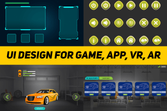 design game UI and graphic for mobile, PC, VR