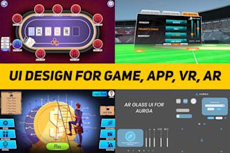 design game UI and graphic for mobile, PC, VR